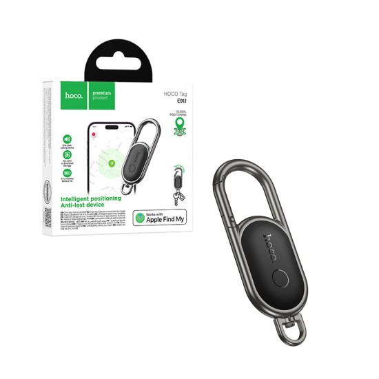 Porta-chaves Hoco Anti-Perda E91J Tiger para iOS Preto